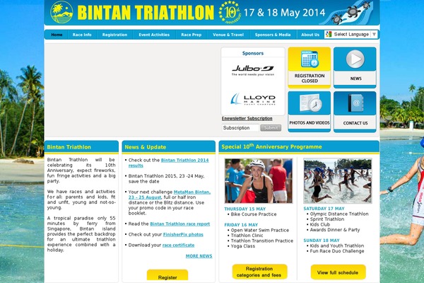 bintantriathlon.com site used Imaframework