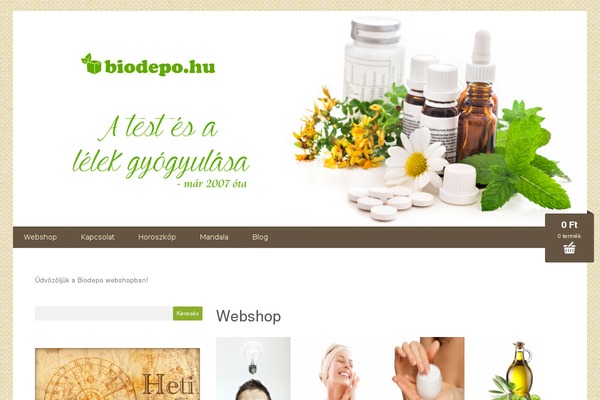 biodepo.hu site used Organicmarket