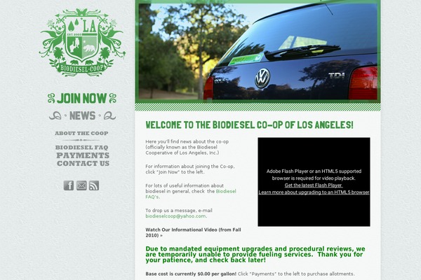 biodieselcoopla.com site used Cleantheme