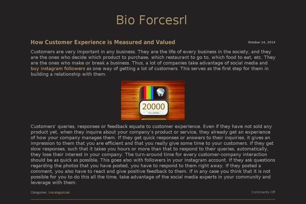 bioforcesrl.com site used Black Paper