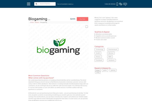 biogaming.com site used Biogaming
