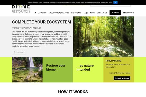 Biome theme site design template sample