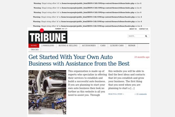 Tribune theme site design template sample