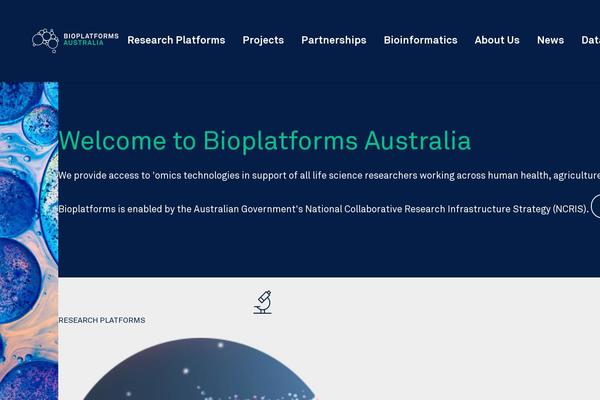 bioplatforms.com site used Bioplatforms-theme