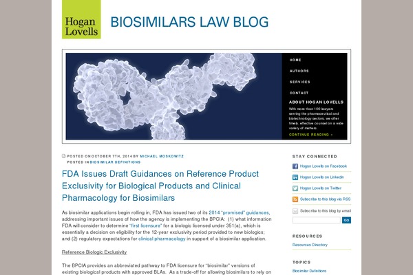 biosimilarslawblog.com site used Biosimilars