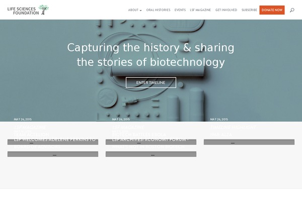 biotechhistory.org site used Lsf