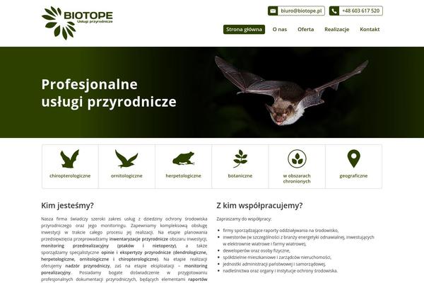 biotope.pl site used Biotope