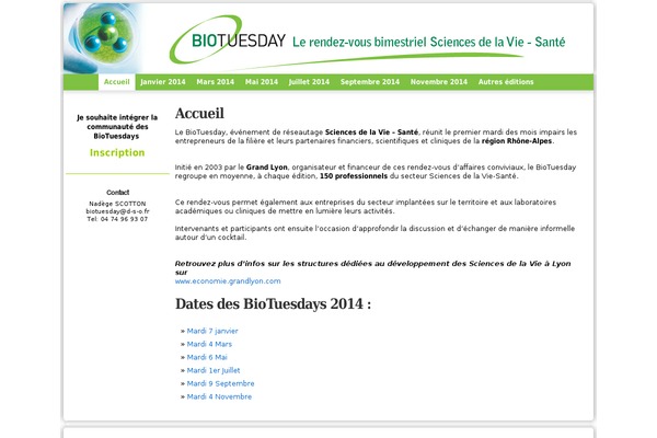 biotuesday.fr site used Biotuesday