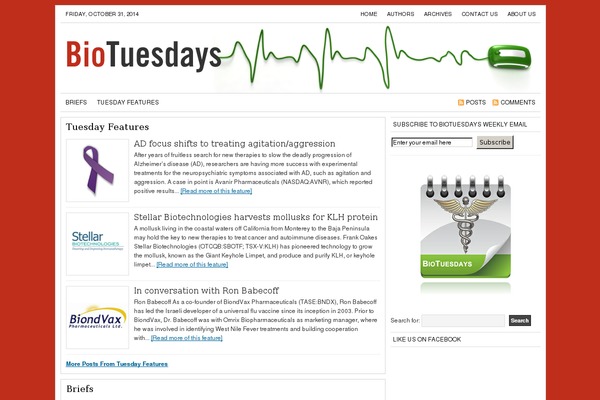 biotuesdays.com site used Gridlove