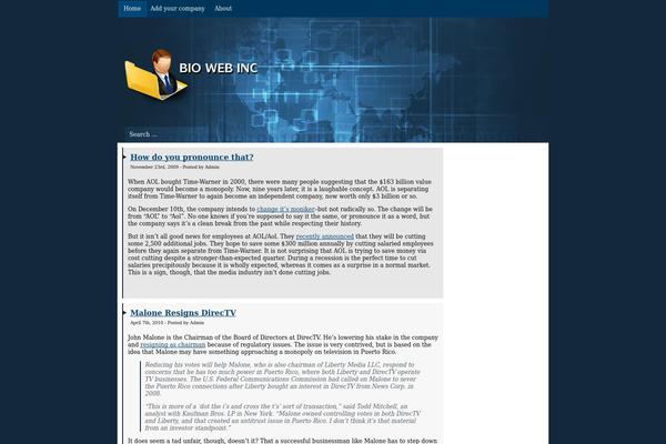 Default theme site design template sample