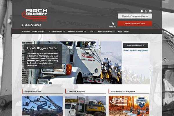 Birch theme site design template sample