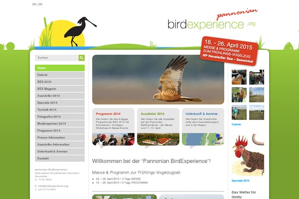 birdexperience.org site used Birdexperience