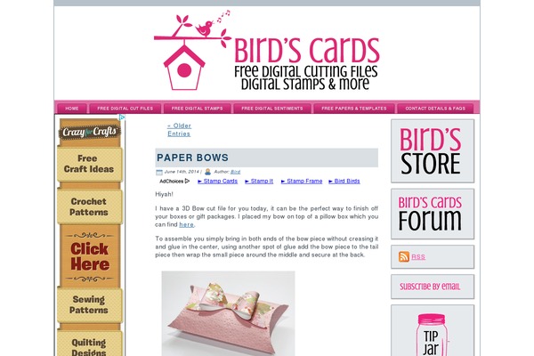 birdscards.com site used Polite Grid