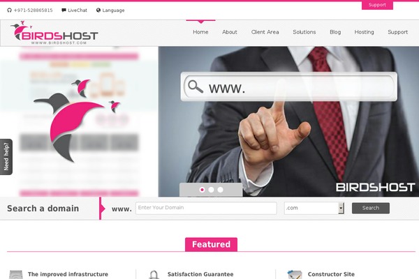 birdshost.com site used Hostmagnet