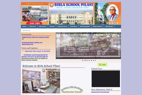birlaschoolpilani.com site used Bhs1