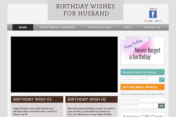 Birthday theme site design template sample