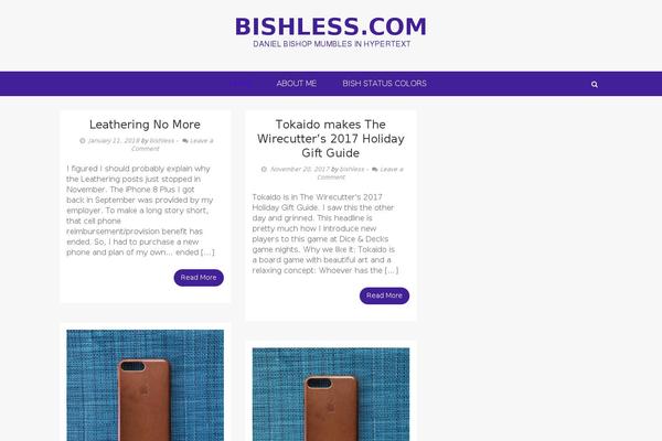 bishless.com site used Escutcheon-wpcom