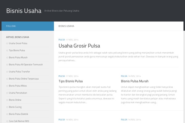 Hueman theme site design template sample