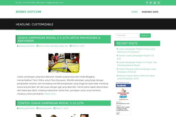 Business Press theme site design template sample