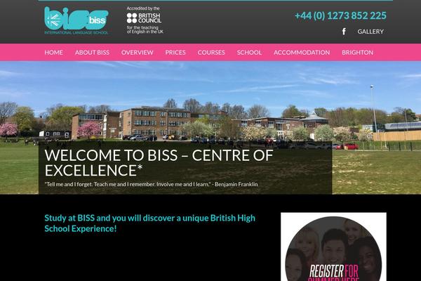 Biss theme site design template sample