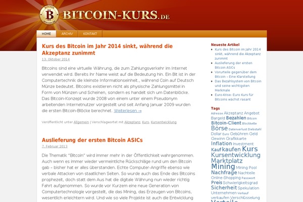bitcoin-kurs.de site used Bitcoin-kurs.de
