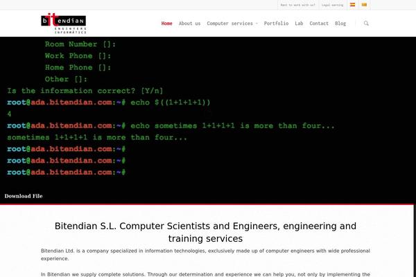 WordPress website example screenshot
