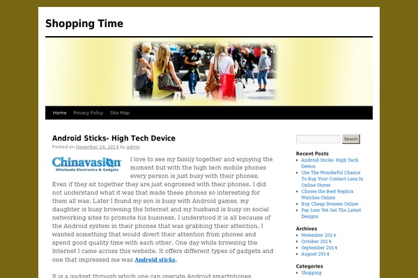 Twenty Ten theme site design template sample