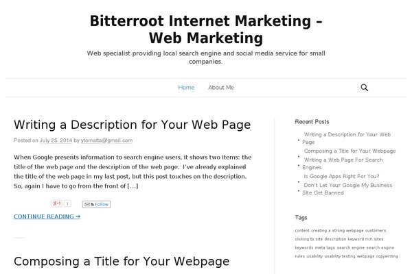 WordPress website example screenshot