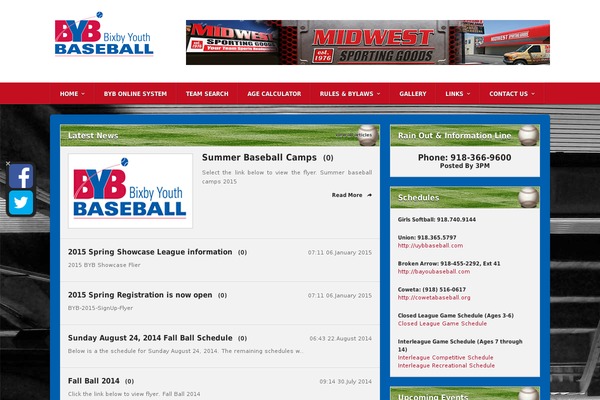 bixbyyouthbaseball.org site used Bixbybaseball