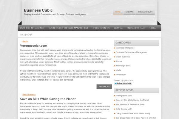 Cubic theme site design template sample