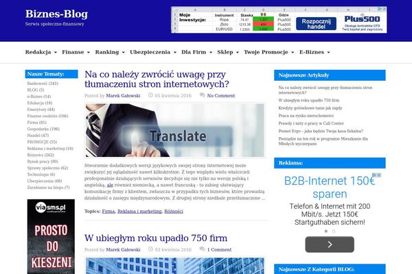 biznes-blog.pl site used Fourknot