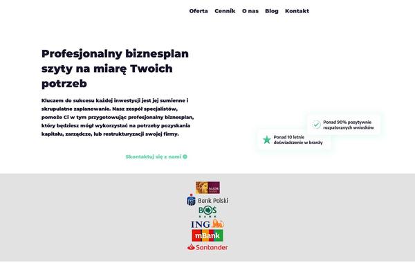 biznesplaner.pl site used Biznesplaner-child