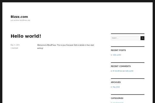 Twenty Sixteen theme site design template sample