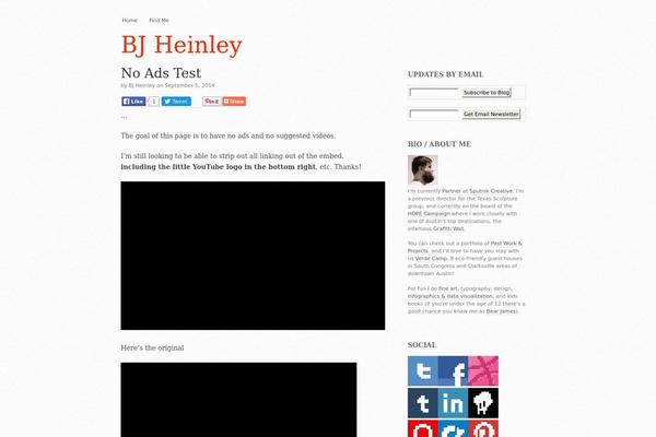 bjheinley.com site used Modernist-25-free-wordpress-theme