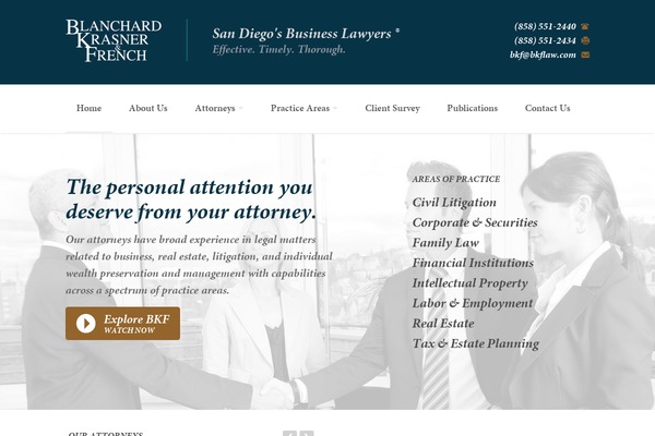 bkflaw.com site used Bkflaw-theme