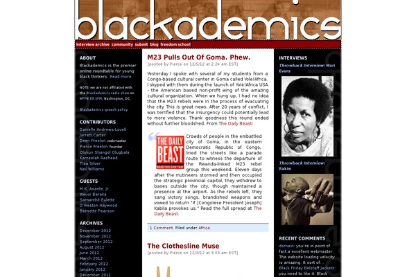blackademics.org site used Neptune