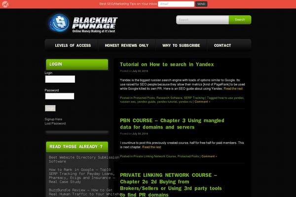 blackhatpwnage.com site used Blackhatpwnage-theme