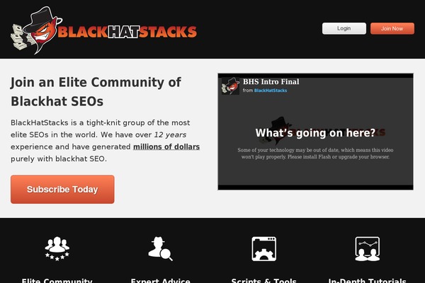 blackhatstacks.com site used The-seo-king