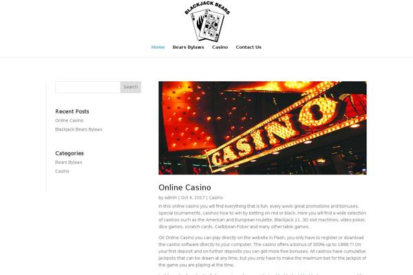 blackjackbears.org site used Divi-theme