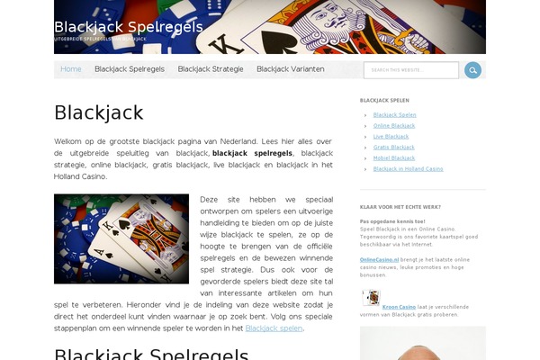 blackjackspelregels.nl site used Adm-theme