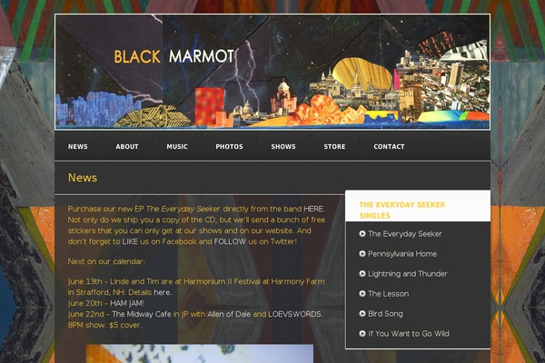 blackmarmotband.com site used Angus