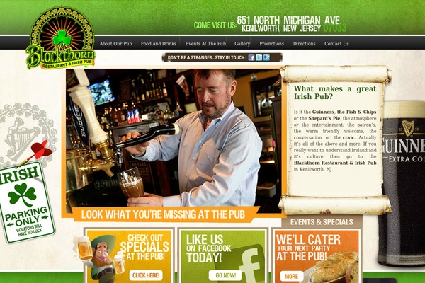 blackthornpub.com site used Blackthorn