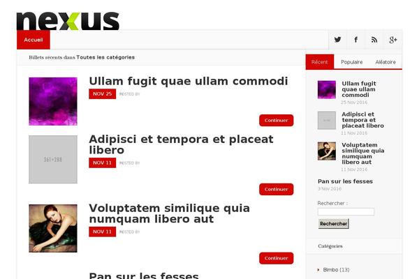 Nexus-Enfant theme websites examples