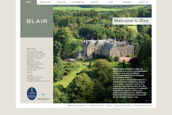 blairestate.com site used Blairestate