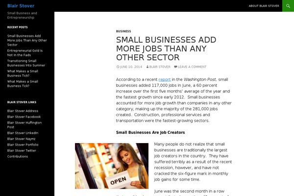 Twenty Fourteen theme site design template sample