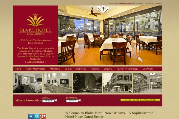 blakehotelneworleans.com site used Blakehotel