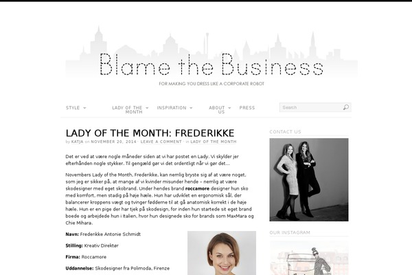 blamethebusiness.com site used Platform