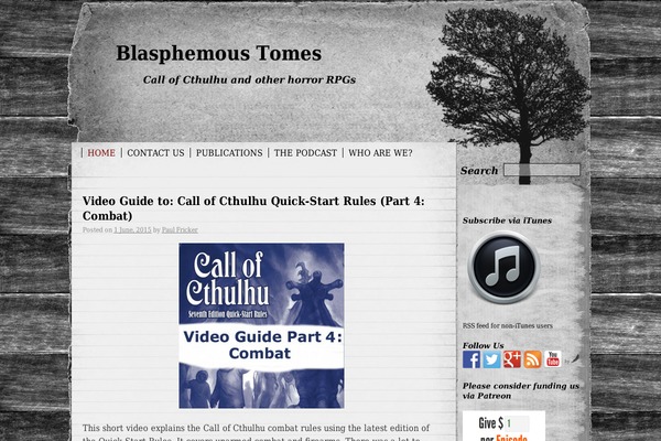 blasphemoustomes.com site used Rustic