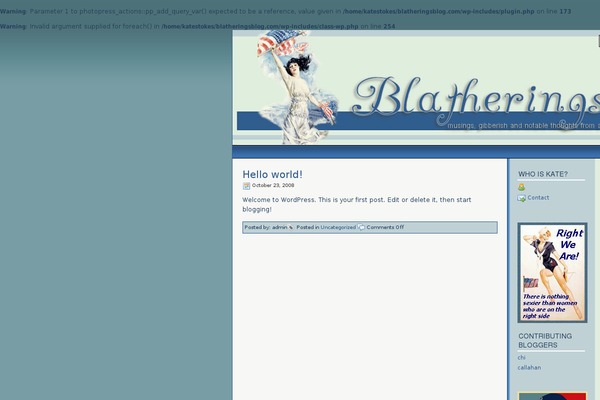 blatheringsblog.com site used Cleaker