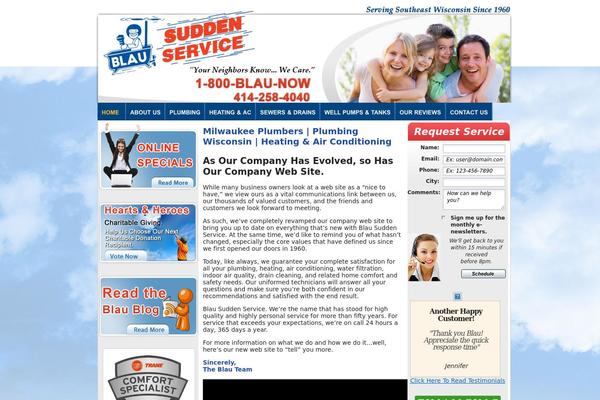 blauplumbing.com site used Conway